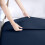 Drap plat bleu marine en microfibre brossée, taille standard, 1 pièce 7