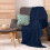 Drap plat bleu marine en microfibre brossée, taille standard, 1 pièce 8