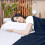 Drap plat bleu marine en microfibre brossée, taille standard, 1 pièce 5