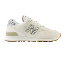 (4 UK, Neutral/Animalier) New Balance Womens/Ladies 574 Suede Wedge Trainers