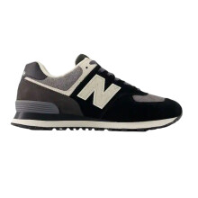 (3 UK, Black/White) New Balance Womens/Ladies 574 Suede Wedge Trainers