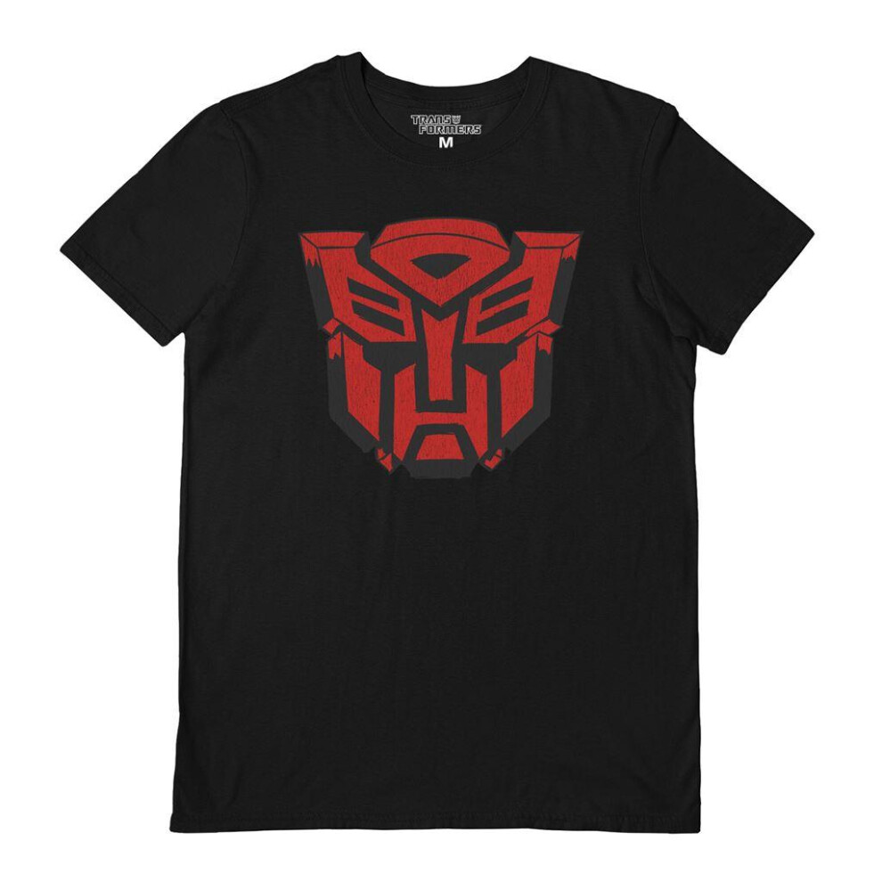 Transformers (Xl, Black/Red) Unisex Adult Autobots Distressed Logo T-Shirt