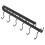Black Iron Kitchen Cabinet Hooks Row for Cups Pots and Pans 1