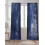 Navy Blue Abstract Graffiti Sheer Curtains 52x96 Rod Pocket 2