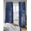 Navy Blue Abstract Graffiti Sheer Curtains 52x96 Rod Pocket 3