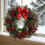 Julkrans med sammetsrosett och ornament 3