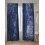 Navy Blue Abstract Graffiti Sheer Curtains 52x96 Rod Pocket 5