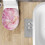 WC-Deckelbezug mit Marmorstreifen, elastischer Rand, rund/länglich 4