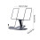 Foldable Metal Reading Stand Black 7.1in 3-Angle 3