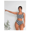Zwart-wit geblokte bikini set voor dames, hoog model 3
