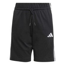 (13 Years, Black/White) Adidas Childrens/Kids Essentials 3 Stripes Jersey Shorts