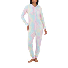 (12 UK, Pastel Pink) Brave Soul Womens/Ladies It Was All A Dream Tie Dye Slim All-In-One Nightwear