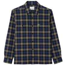 Lacoste Mens Checked Embroidered Overshirt