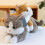 Chat en peluche lesté, gris, 30 cm 2