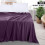Drap plat violet pour lit simple, 1 paquet, en microfibre brossée 2
