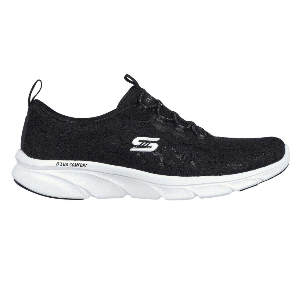 Skechers (2.5 Uk, Black) Womens/Ladies D'lux Trainers
