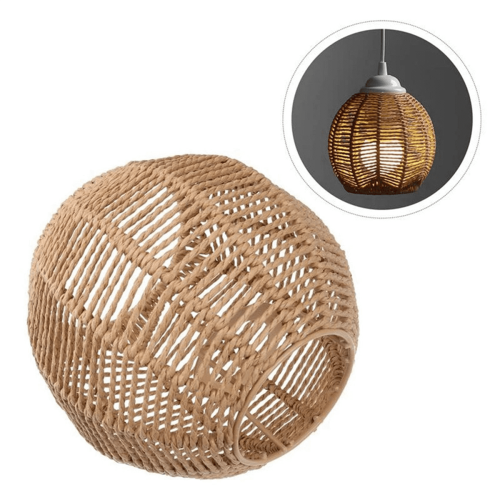 Handgeweven rotan lampenkap 3X 2