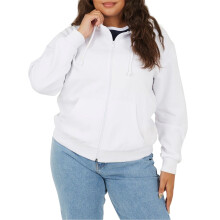 (20 UK, White) Brave Soul Womens/Ladies Plus Full Zip Hoodie