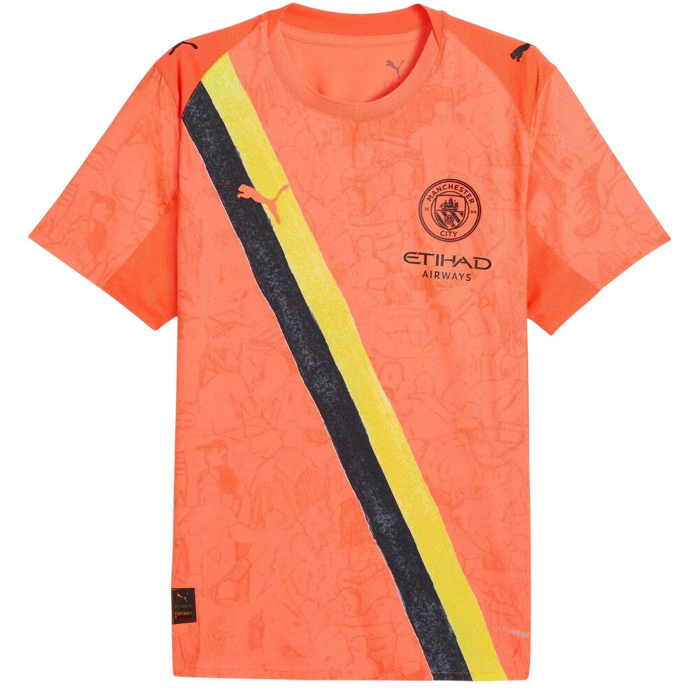 Puma (Xl, Neon Orange) Mens Kidsuper Manchester City Fc Away Shirt