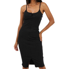 (10 UK, Black) Brave Soul Womens/Ladies Spaghetti Strap Extra-Slim Sleeveless Midi Dress