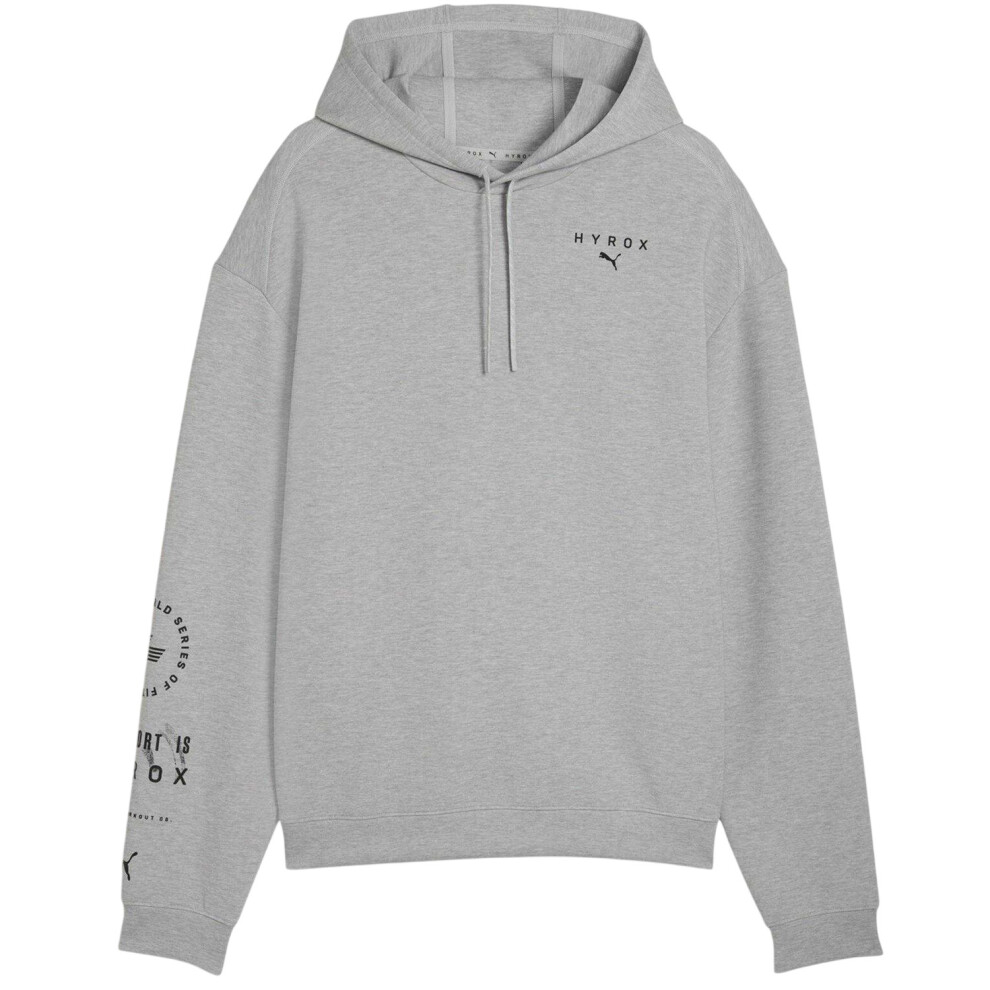 Puma (S, Grey Heather) Mens Hyrox Pullover Hoodie