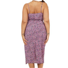 (20 UK, Pink) Brave Soul Womens/Ladies V Neck Curved Sleeveless Midi Dress
