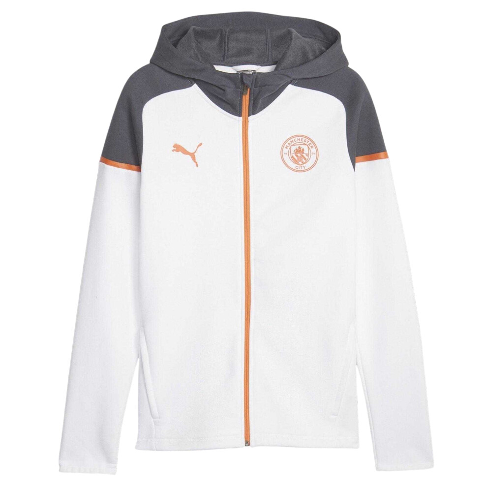 Puma (M, White) Mens Casuals Manchester City Fc Relaxed Fit Hoodie