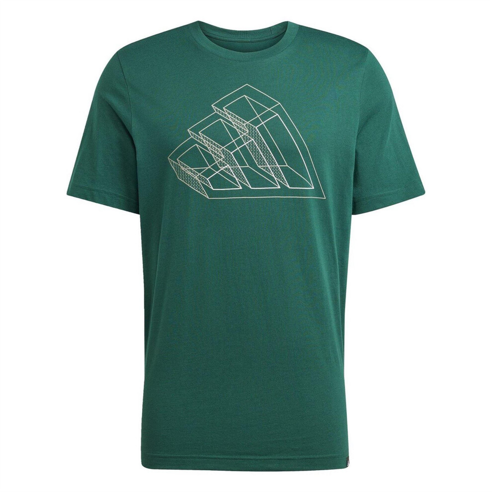 Adidas Mens Graphic Print Logo T-Shirt