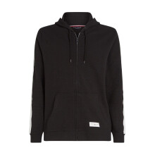 (S, Black) Tommy Hilfiger Mens Long-Sleeved Full Zip Hoodie