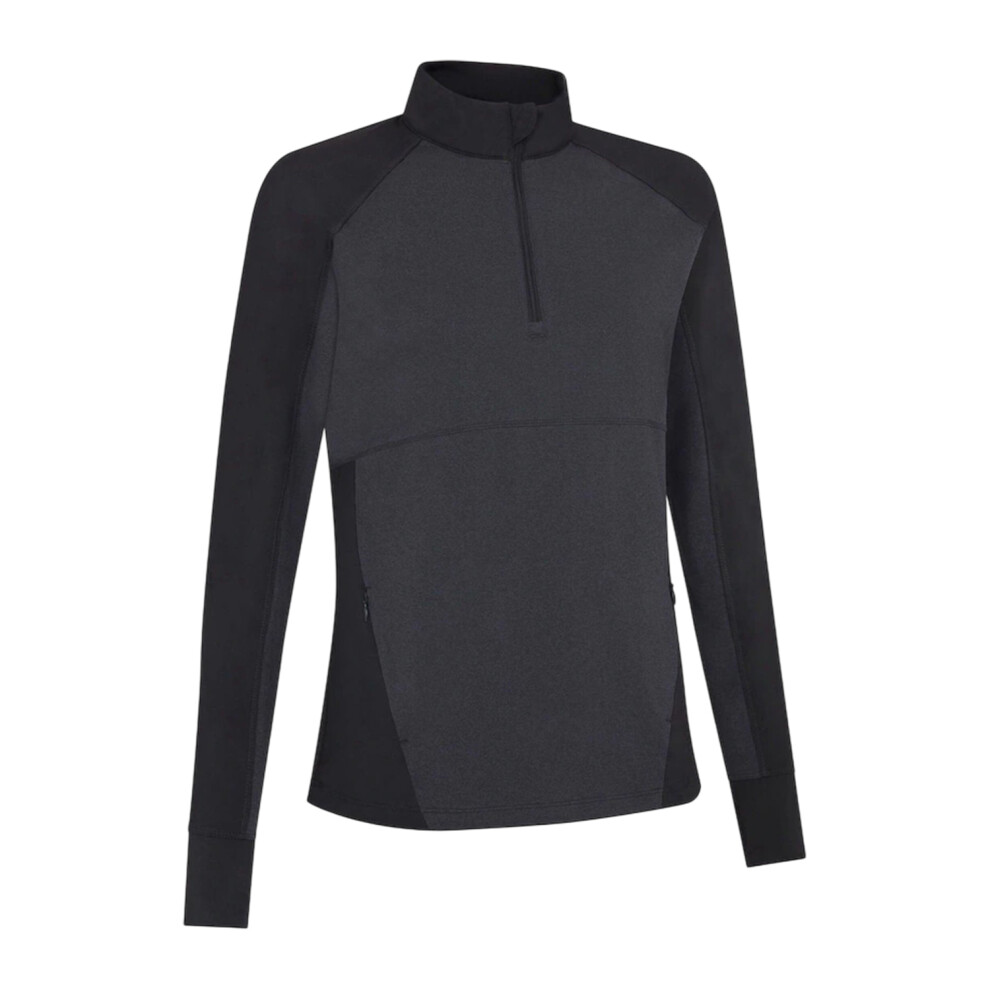 Callaway (14 Uk, Ebony Black) Womens/Ladies Heather Quarter Zip Midlayer