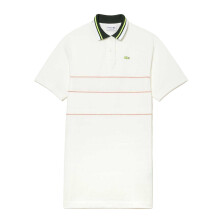 (10 UK, Cream) Lacoste Womens/Ladies Stripe Relaxed Fit Polo Shirt Dress