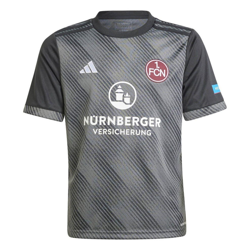 Adidas (9-10 Years, Dark Grey) Childrens/Kids 2024/2025 Fc Nurnberg Third Jersey