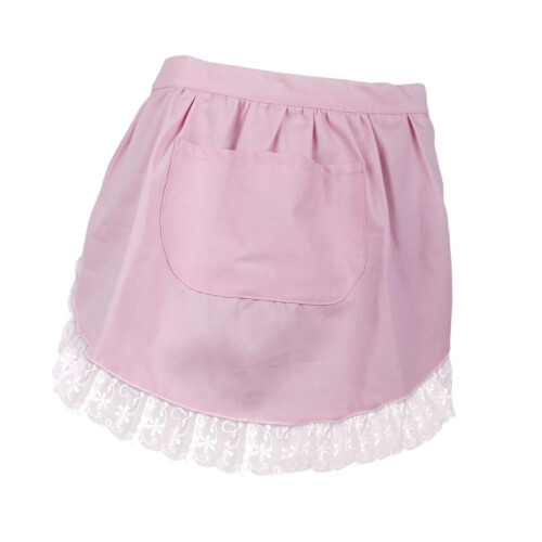Blondeforkle til dame i rosa halvforkle 1