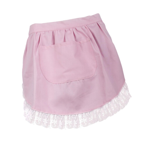 Blondeforkle til dame i rosa halvforkle 2