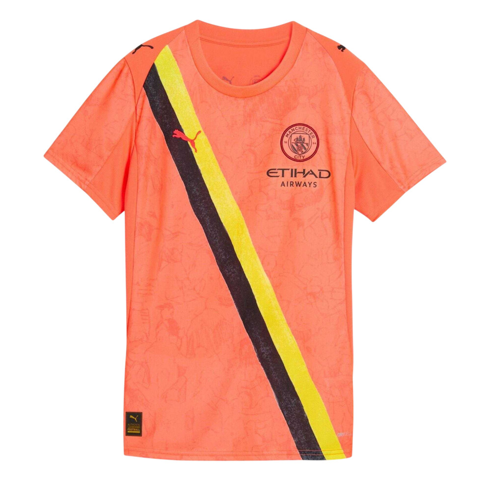 Puma (14 Uk, Neon Orange) Womens/Ladies Kidsuper Manchester City Fc Goalkeeper Jersey