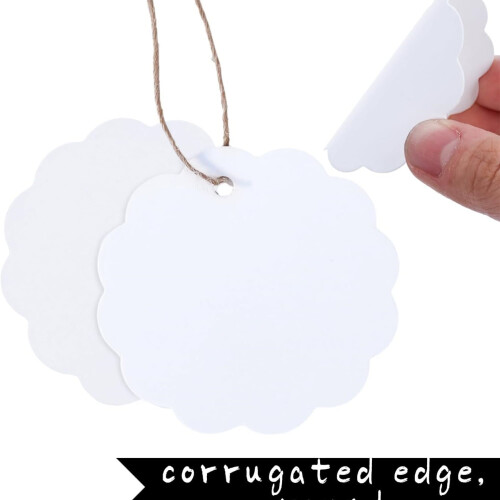 Gift Tags with String Round Blank Hang Tags 100 pcs 1