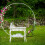 Rundt baggrundsstativ til bryllup DIY baggrund 100 cm 3