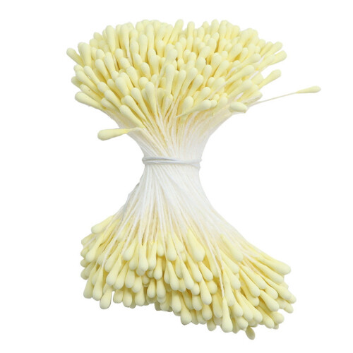 Stamine de flori, perle artificiale de 2 mm, 400 buc. 1