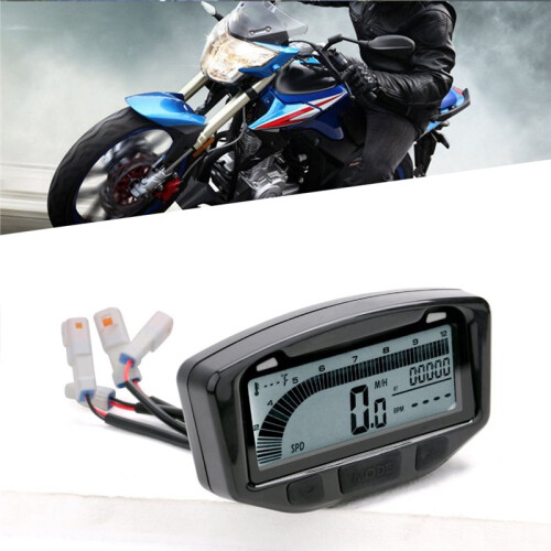 Motorcycle Universal LCD Instrument Speedometer Odometer 752-119 for 1995-2019 1