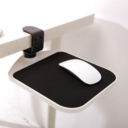 Support de bureau à pince réglable et rotatif à 360 blanc 1
