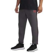 (XL R, Castle Rock/Red) Under Armour Mens Icon Fleece Tapered Joggers