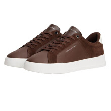 (9 UK, Cocoa/Grey) Tommy Hilfiger Mens Nubuck Low Cut Flat Trainers