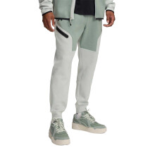 (S, Green/Black) Under Armour Mens Unstoppable Fleece Zip Pocket Joggers