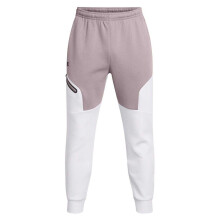 (S, Grey) Under Armour Mens Unstoppable Fleece Zip Pocket Joggers