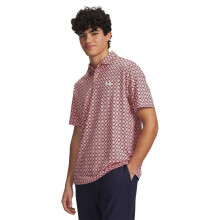 (M, Pink/Navy/White) Under Armour Mens Matchplay Crab Polo Shirt