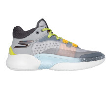 (8.5 UK, Grey/White) Skechers Mens Resagrip Speckle Basketball Trainers