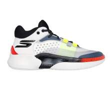 (16 UK, White/Grey) Skechers Mens Resagrip Speckle Basketball Trainers