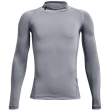(7-8 Years, Grey) Under Armour Childrens/Kids Compression Fitted Long-Sleeved Base Layer Top