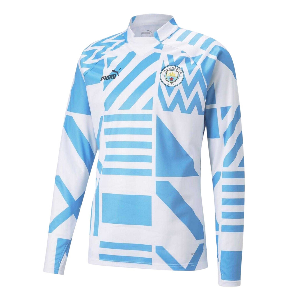 Puma (L, White/Blue) Mens Prematch 22/23 Manchester City Fc Top