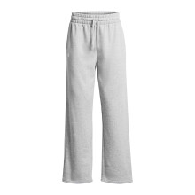 (12 UK R, Grey/White) Under Armour Womens/Ladies Rival Fleece Straight Jogging Bottoms